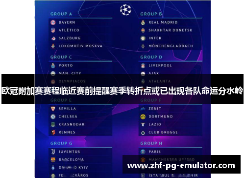 欧冠附加赛赛程临近赛前提醒赛季转折点或已出现各队命运分水岭 欧冠附加赛赛程临近赛前提醒赛季转折点或已出现各队命运分水岭